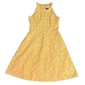NEW White House Black Market Yellow Lace Dress